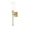 Z-Lite Mia 1 Light Wall Sconce, Rubbed Brass & White 805-1S-RB-WH - alternate 2